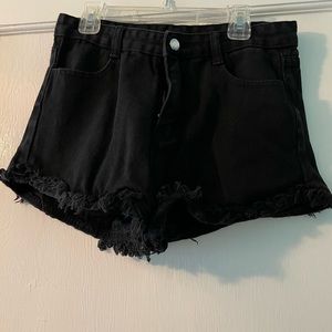 SHEIN size small black cut off shorts